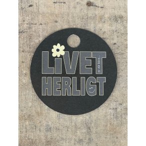 Sort/Hvid Kort - Livet er herligt (pakke m. 20 stk.)
