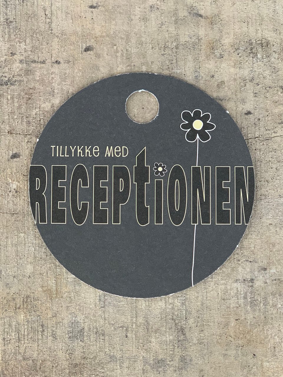 Sort/Hvid Kort - Receptionen (pakke m. 20 stk.) - Runde Kort - Sort ...