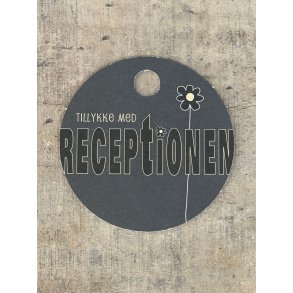 Sort/Hvid Kort - Receptionen (pakke m. 20 stk.)