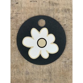 Sort/Hvid Kort - Big flower (pakke m. 20 stk.)