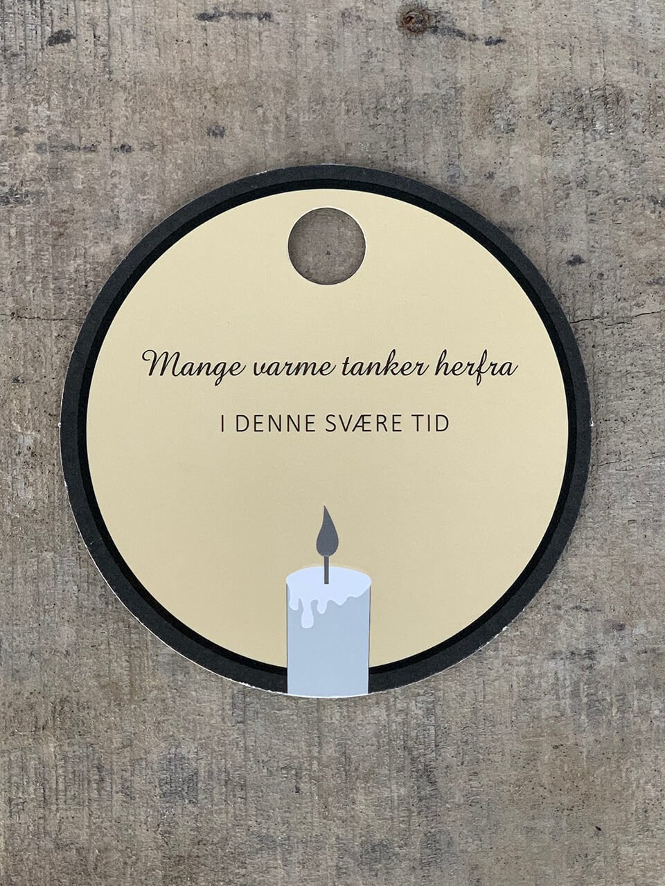 Sort/Hvid Kort - Denne svære tid... (pakke m. 20 stk.) - Runde Kort ...