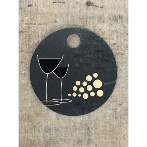 Sort/Hvid Kort - Wine (pakke m. 20 stk.)