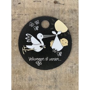 Sort/Hvid Kort - Velkomme til verden (pakke m. 20 stk.)