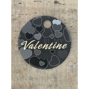 Sort/Hvid Kort - Valentine (pakke m. 20 stk.)