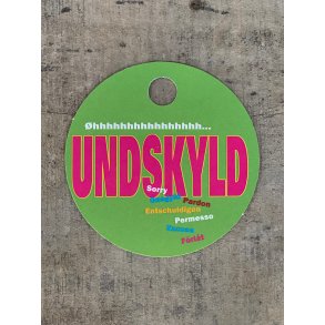 Farve Kort - Undskyld (pakke m. 20 stk.)