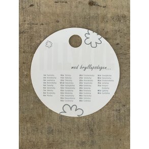 Hvid/Slv Kort - Jeres bryllupsd (pakke m. 20 stk.)