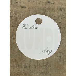 Hvid/Slv Kort - Runde dag (pakke m. 20 stk.)