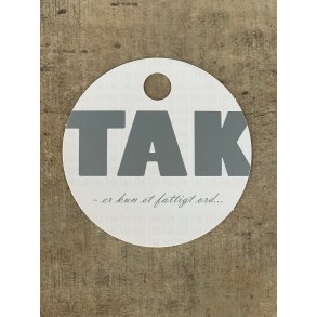 Hvid/Slv Kort - Tak fattigt ord (pakke m. 20 stk.)