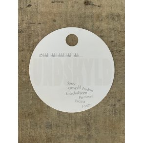 Hvid/Slv Kort - Undskyld (pakke m. 20 stk.)