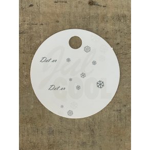 Hvid/Slv Kort - Jul cool (pakke m. 20 stk.)