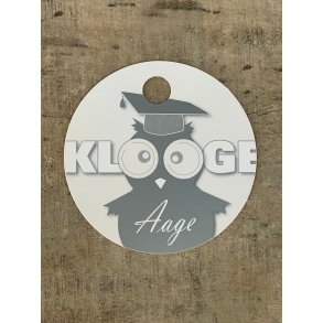 Hvid/Slv Kort - Kloge Aage (pakke m. 20 stk.)