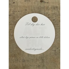 Hvid/Slv Kort - Til dig har alt (pakke m. 20 stk.)