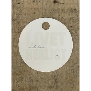 Hvid/Slv Kort - Livet herligt (pakke m. 20 stk.)