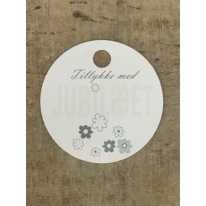 Hvid/Slv Kort - Jubilet (pakke m. 20 stk.)