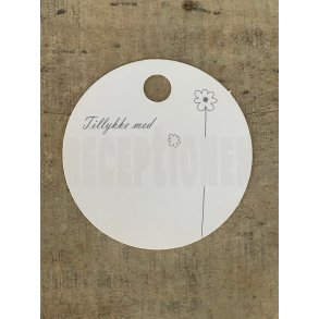 Hvid/Slv Kort - Receptionen (pakke m. 20 stk.)