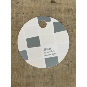 Hvid/Slv Kort - Smil (pakke m. 20 stk.)